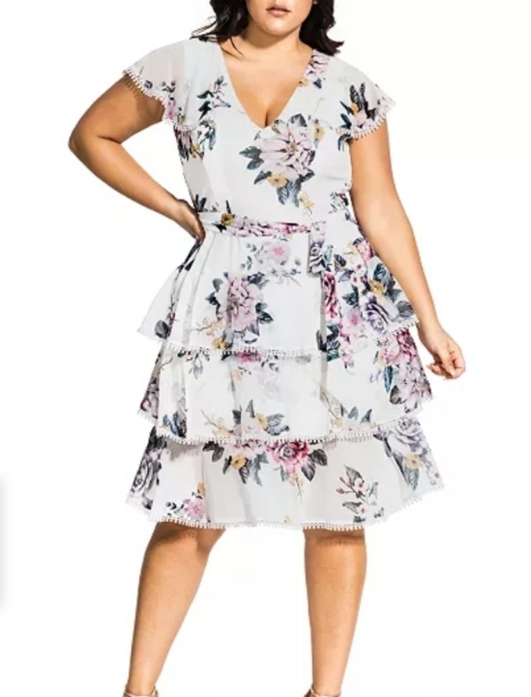 City Chic Floral Dress